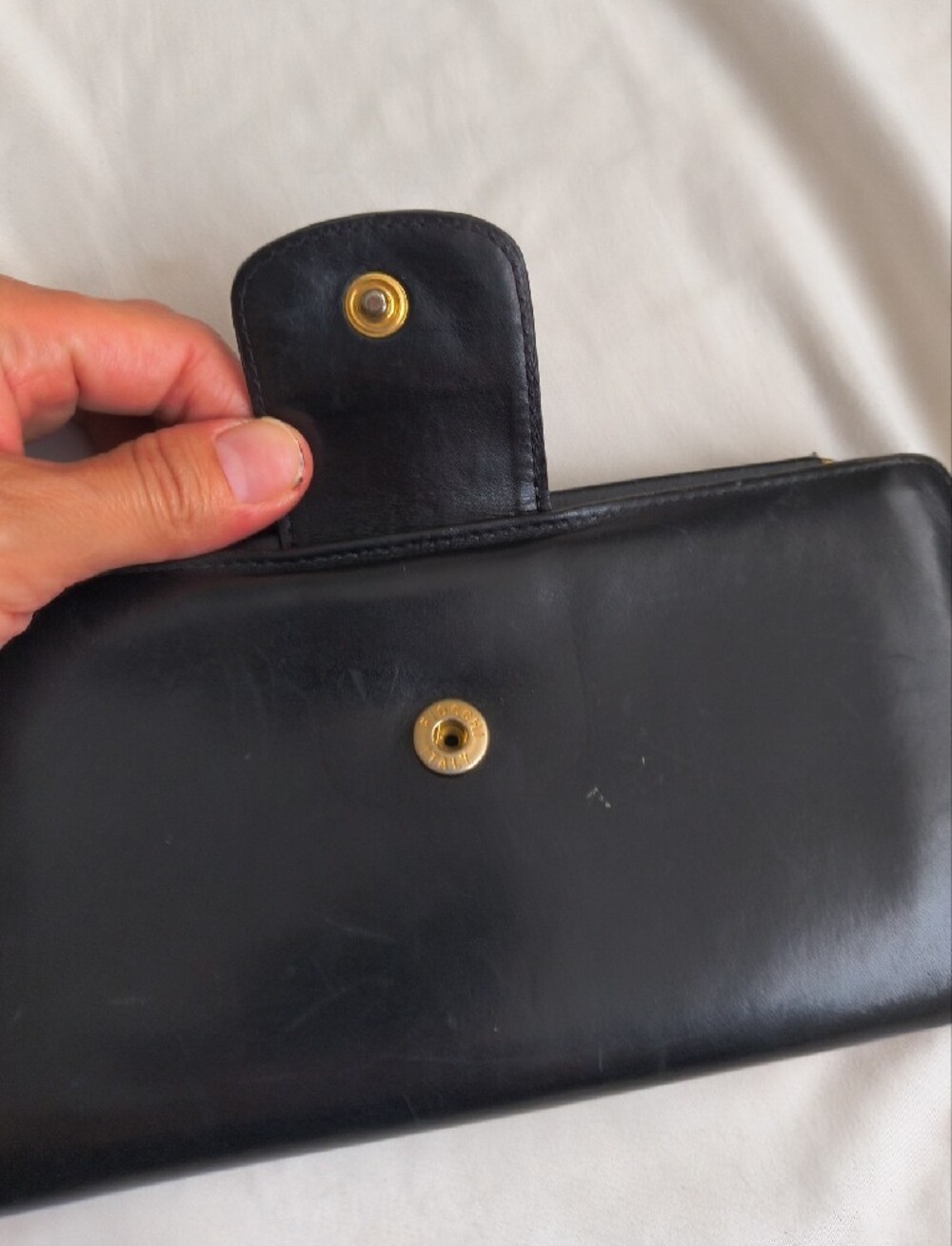 Celine Paris Black Leather Wallet with Gold Hardware - Picture 11 of 15